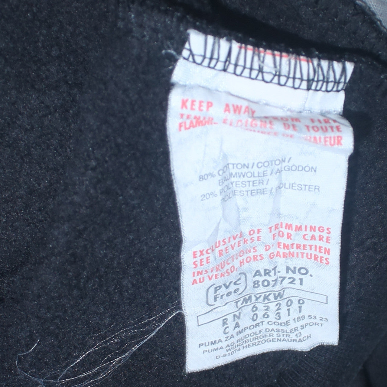 Mens UK Size L PUMA Black Gym & Training Running & Jogging Football Jacket