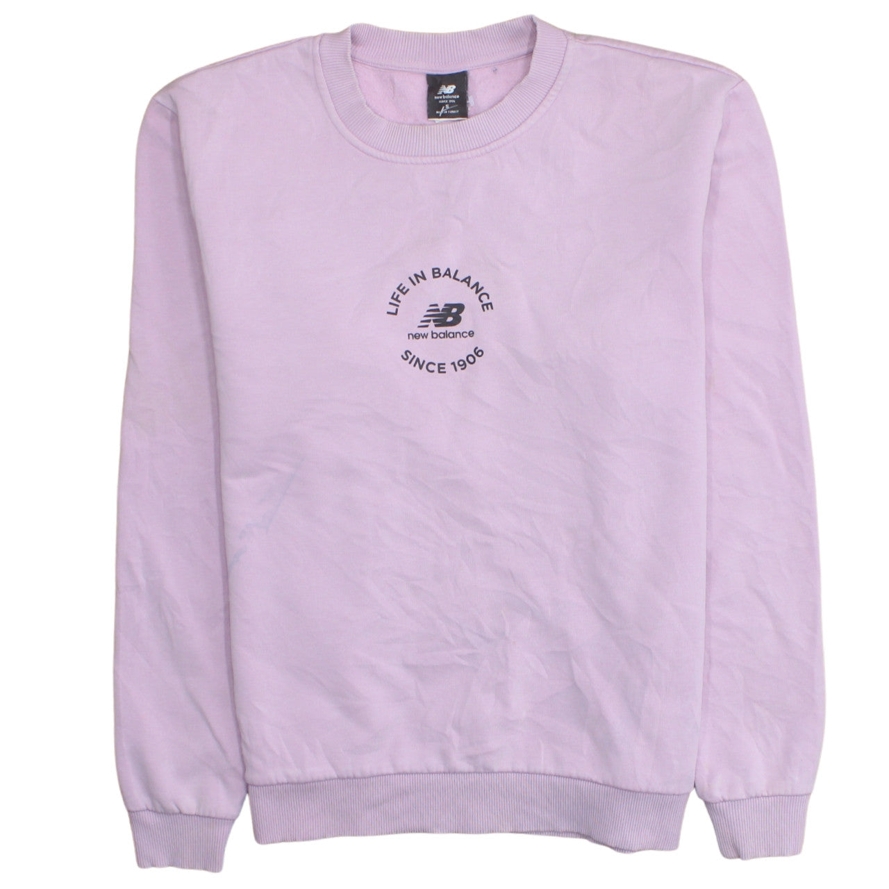 Womens UK Size S New Balance Pink Pullover Sweatshirt