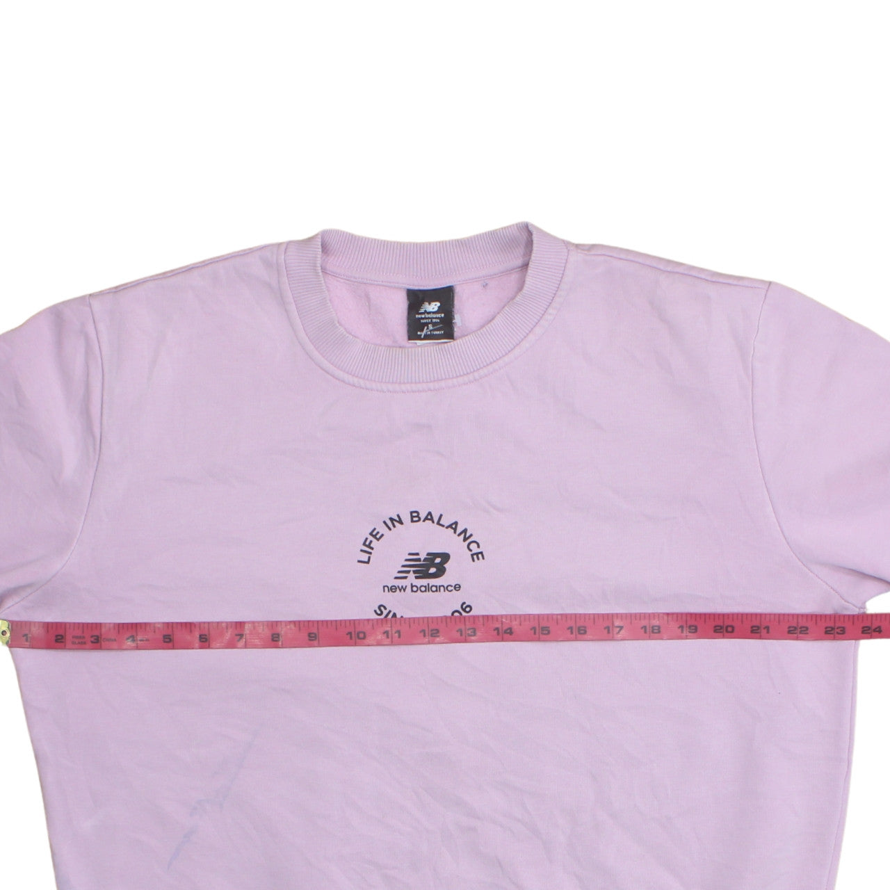 Womens UK Size S New Balance Pink Pullover Sweatshirt