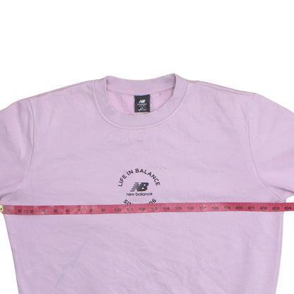 Womens UK Size S New Balance Pink Pullover Sweatshirt