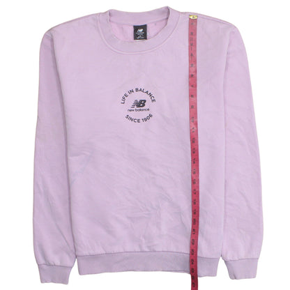 Womens UK Size S New Balance Pink Pullover Sweatshirt