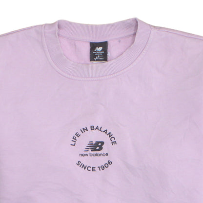 Womens UK Size S New Balance Pink Pullover Sweatshirt