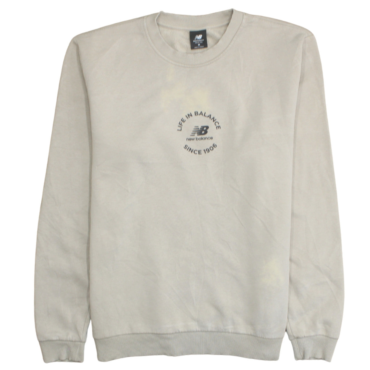 Womens UK Size M New Balance Beige Pullover Sweatshirt