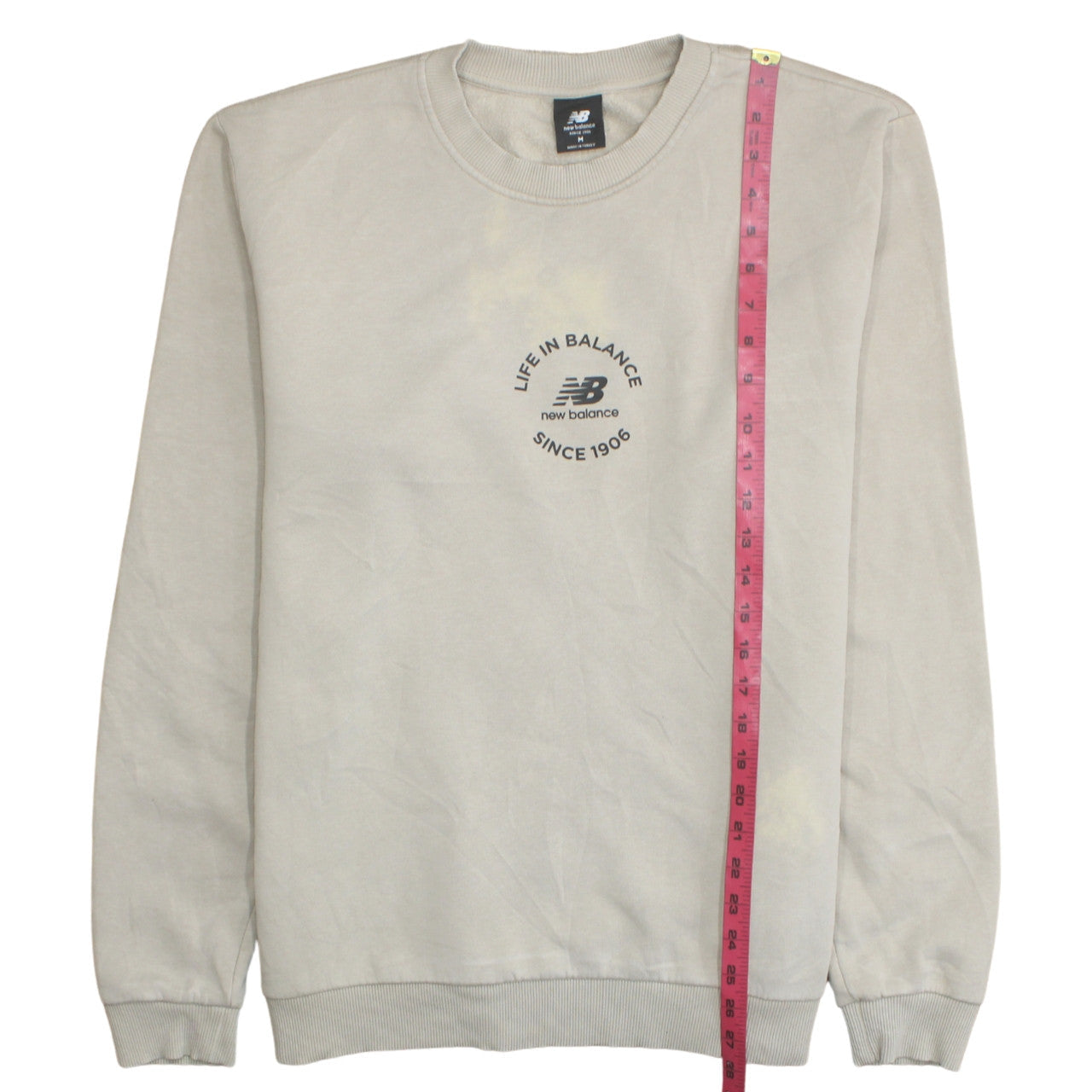 Womens UK Size M New Balance Beige Pullover Sweatshirt