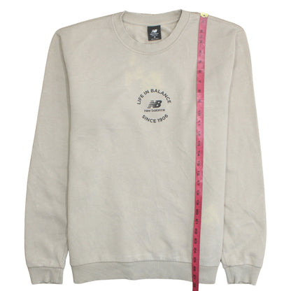 Womens UK Size M New Balance Beige Pullover Sweatshirt