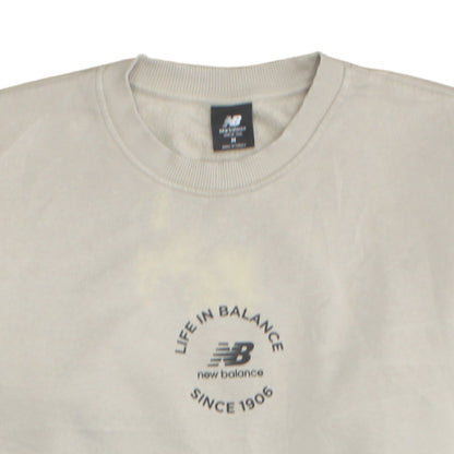 Womens UK Size M New Balance Beige Pullover Sweatshirt