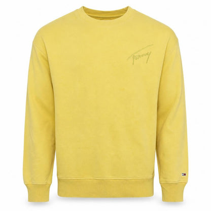 Mens UK Size M Tommy Jeans Yellow Pullover Sweatshirt