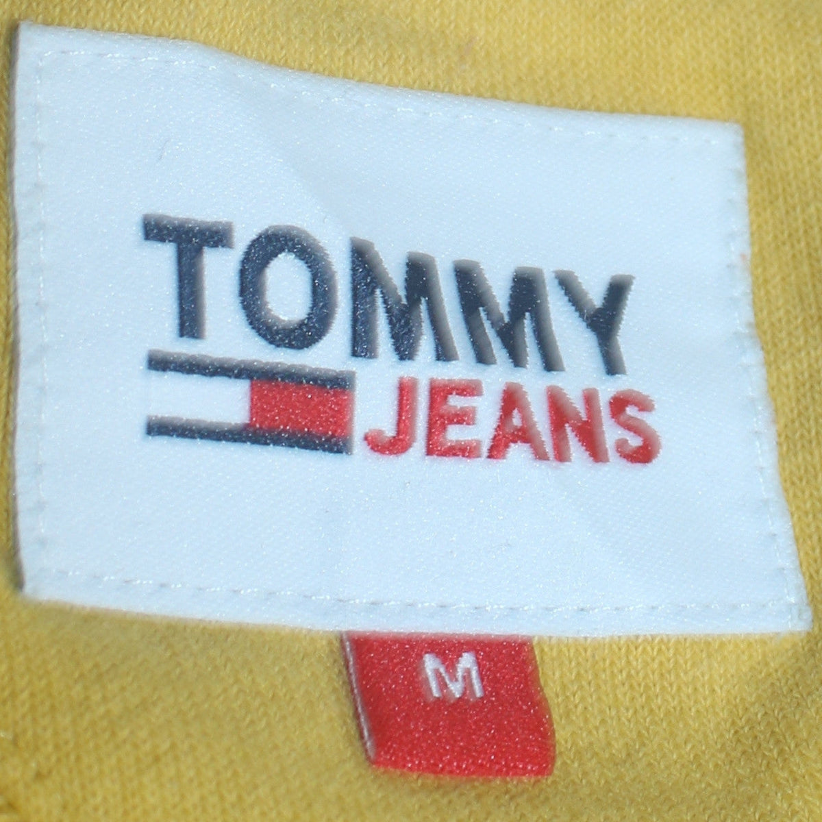 Mens UK Size M Tommy Jeans Yellow Pullover Sweatshirt