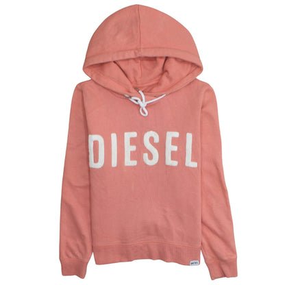 Womens UK Size M Diesel Pink Pullover Hoodie