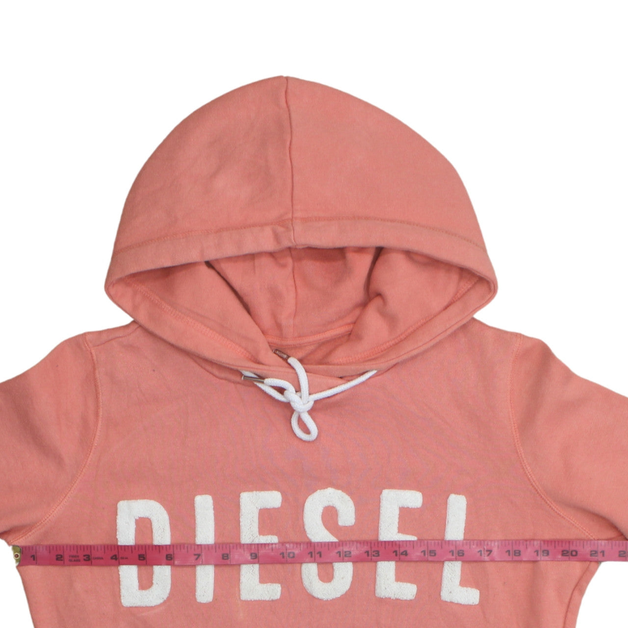 Womens UK Size M Diesel Pink Pullover Hoodie