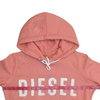 Womens UK Size M Diesel Pink Pullover Hoodie