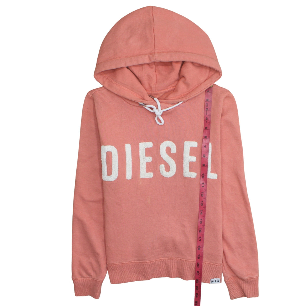 Womens UK Size M Diesel Pink Pullover Hoodie