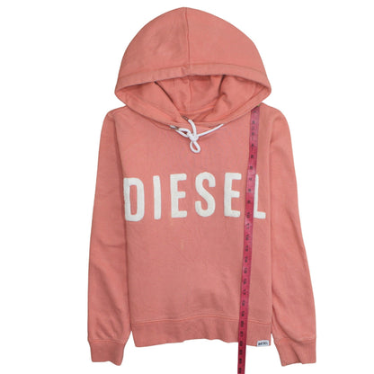 Womens UK Size M Diesel Pink Pullover Hoodie