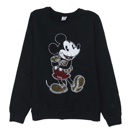 Womens UK Size 16 Disney Black Pullover Sweatshirt
