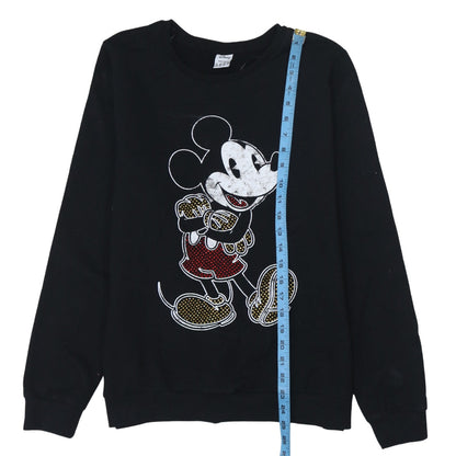 Womens UK Size 16 Disney Black Pullover Sweatshirt