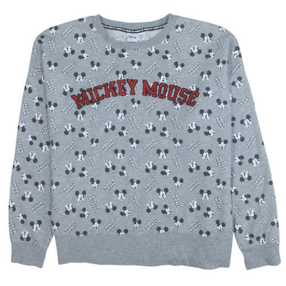 Disney Women Grey Mickey Mouse XL Sweatshirt Crew Neck Pullover