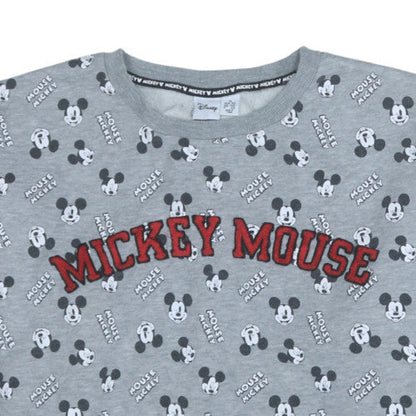 Disney Women Grey Mickey Mouse XL Sweatshirt Crew Neck Pullover