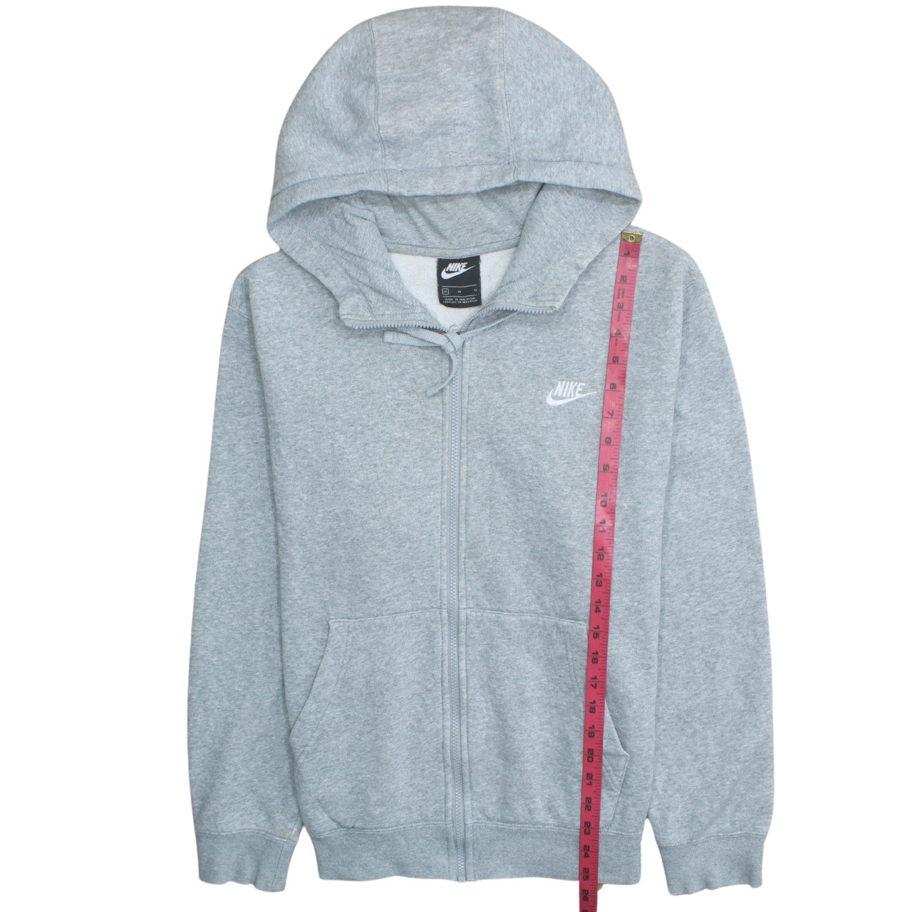 Mens UK Size M Nike Grey Full Zip Hoodie