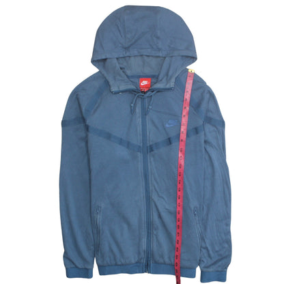 Mens UK Size L Nike Blue Full Zip Hoodie
