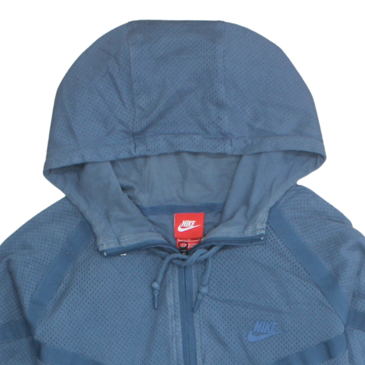 Mens UK Size L Nike Blue Full Zip Hoodie