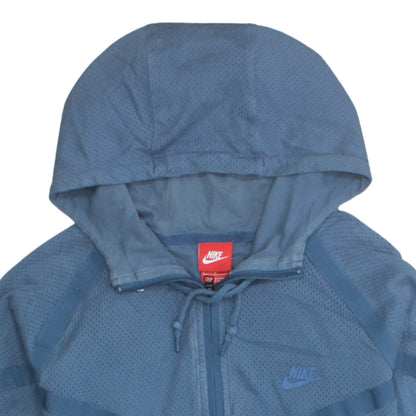 Mens UK Size L Nike Blue Full Zip Hoodie