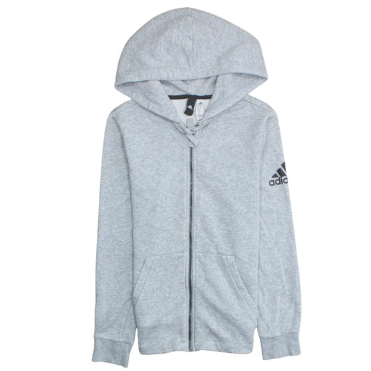 Womens UK Size M adidas Grey Full Zip Hoodie