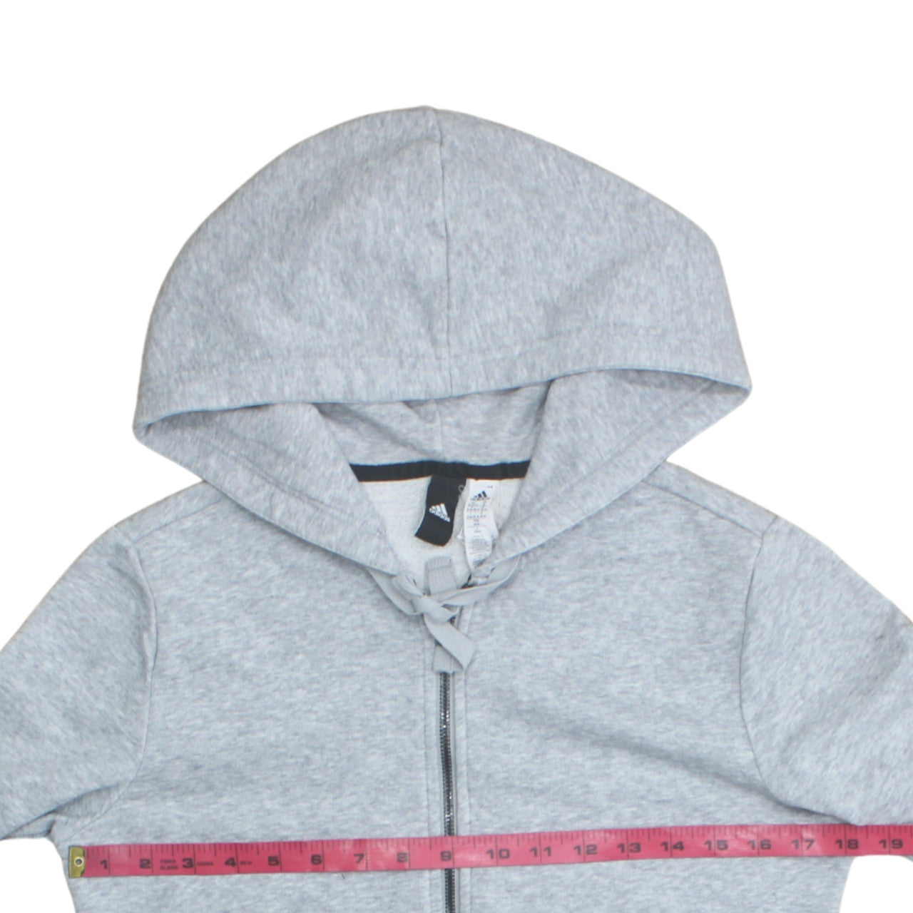 Womens UK Size M adidas Grey Full Zip Hoodie