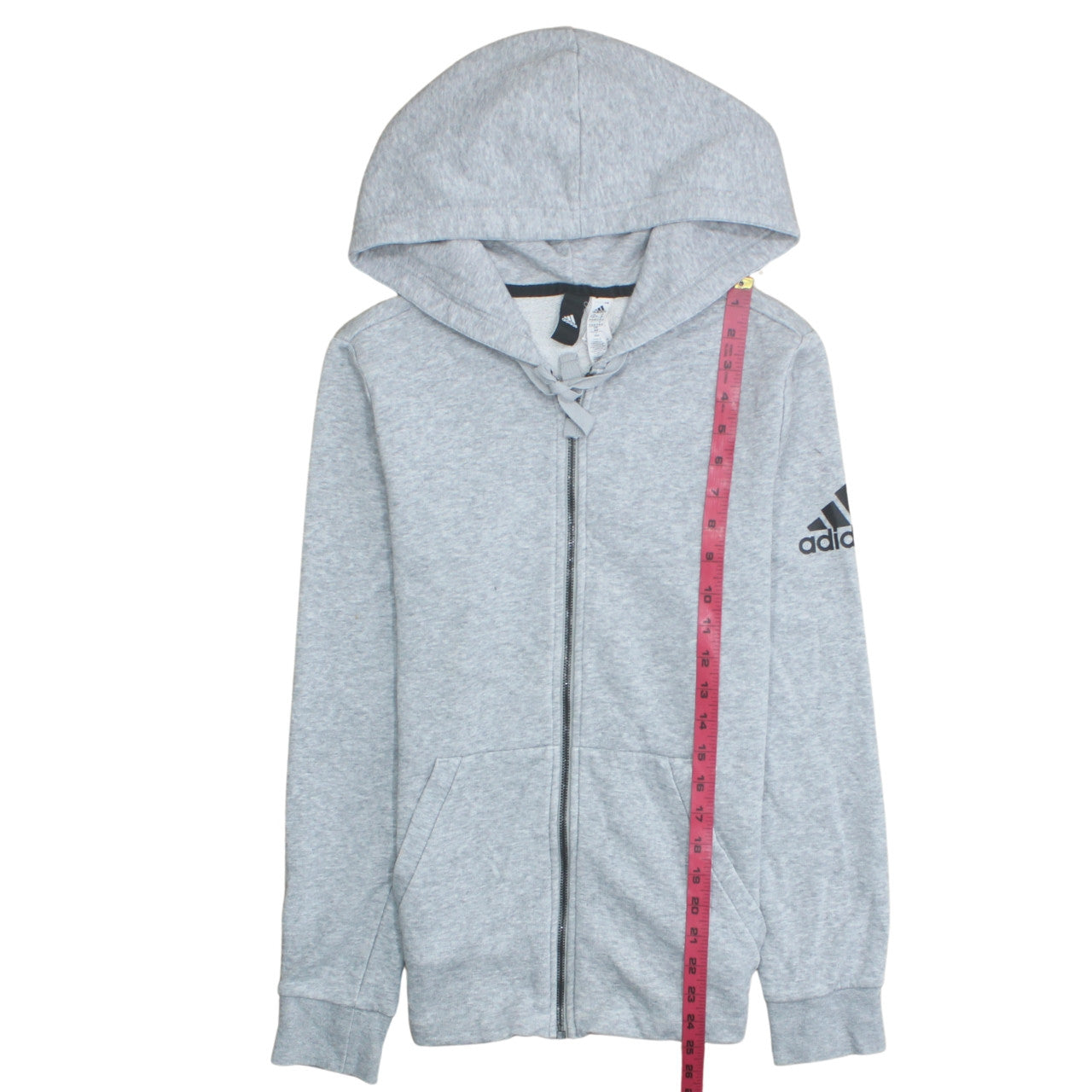 Womens UK Size M adidas Grey Full Zip Hoodie