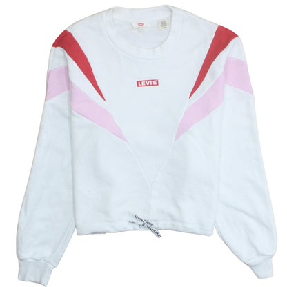 Womens UK Size XS Levi's White Pullover Sweatshirt
