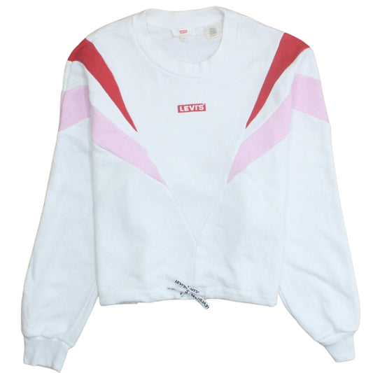 Womens UK Size XS Levi's White Pullover Sweatshirt