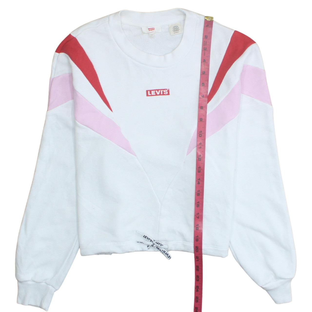 Womens UK Size XS Levi's White Pullover Sweatshirt