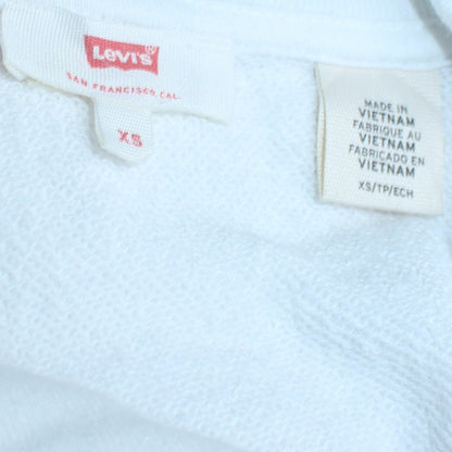 Womens UK Size XS Levi's White Pullover Sweatshirt