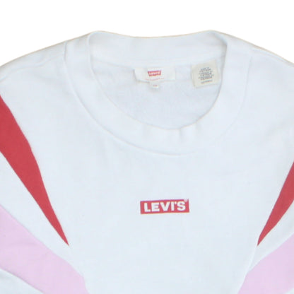 Womens UK Size XS Levi's White Pullover Sweatshirt