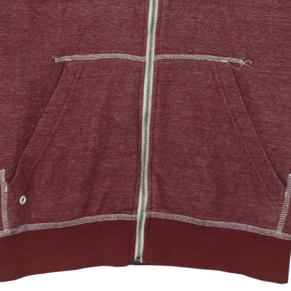 Mens UK Size M Quiksilver Red Full Zip Hoodie