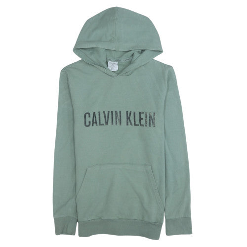 Womens UK Size S Calvin Klein Green Pullover Hoodie