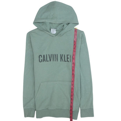 Womens UK Size S Calvin Klein Green Pullover Hoodie