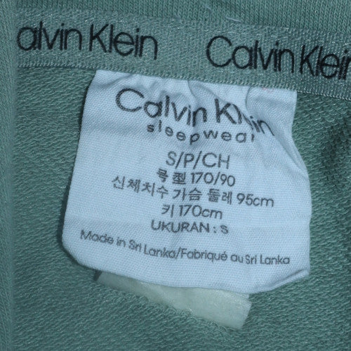 Womens UK Size S Calvin Klein Green Pullover Hoodie