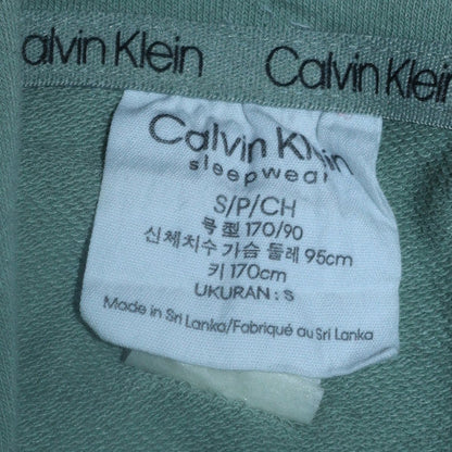 Womens UK Size S Calvin Klein Green Pullover Hoodie