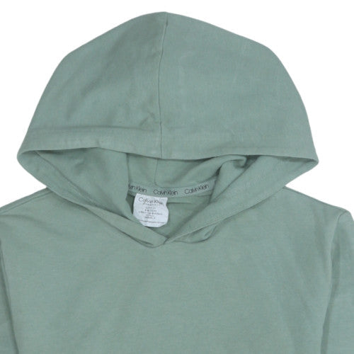 Womens UK Size S Calvin Klein Green Pullover Hoodie