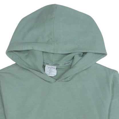 Womens UK Size S Calvin Klein Green Pullover Hoodie
