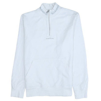 Mens UK Size M Calvin Klein Jeans White Pullover Sweatshirt