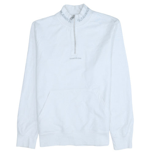 Mens UK Size M Calvin Klein Jeans White Pullover Sweatshirt