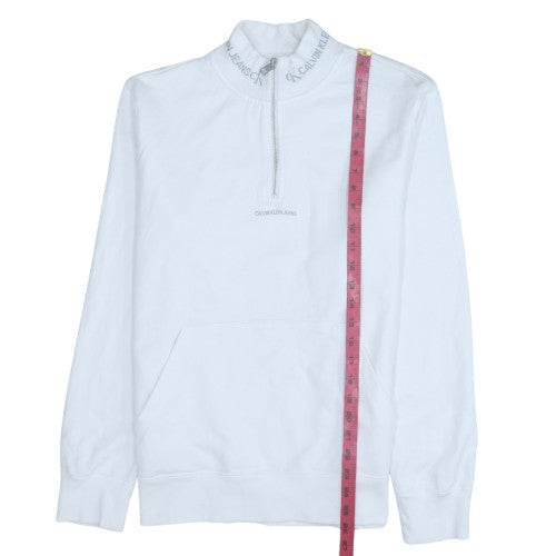Mens UK Size M Calvin Klein Jeans White Pullover Sweatshirt