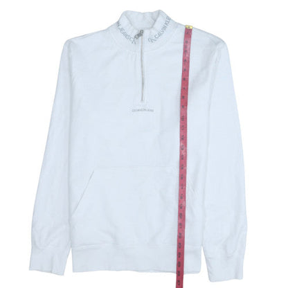 Mens UK Size M Calvin Klein Jeans White Pullover Sweatshirt