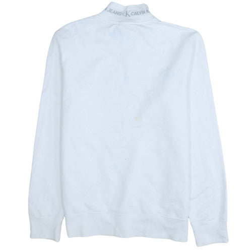 Mens UK Size M Calvin Klein Jeans White Pullover Sweatshirt