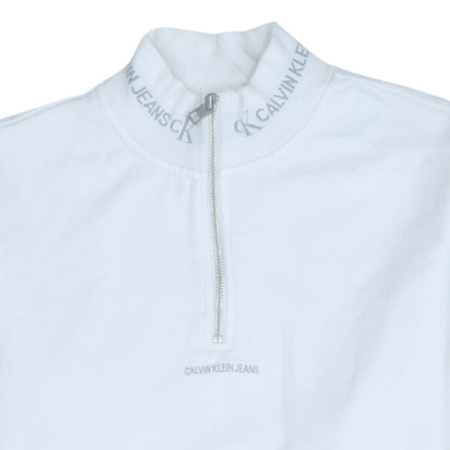 Mens UK Size M Calvin Klein Jeans White Pullover Sweatshirt