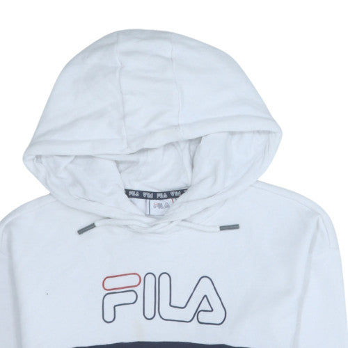 Mens UK Size S FILA White Pullover Hoodie