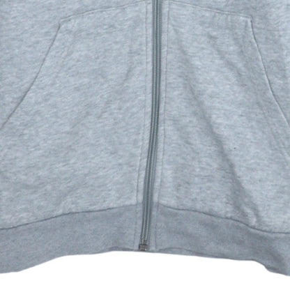 Adidas Boys Grey Full Zip Hoodie 11-12 Years Regular Fit Sportswear