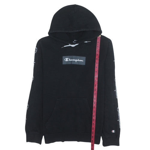 Mens UK Size M Champion Black Pullover Hoodie