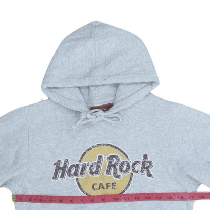 Womens UK Size S Hard Rock Cafe Grey Pullover Hoodie